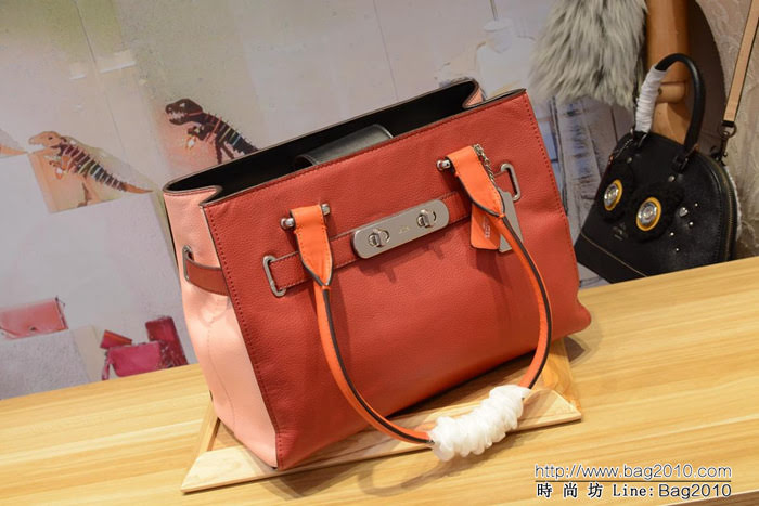 COACH蔻馳 原單正品 36514 荔枝紋牛皮 手提女包  Chz1447